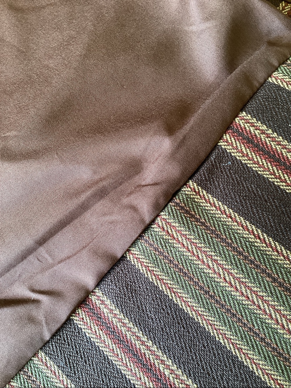 BNWT Brown Stripe Queen Bedskirt & Matching Piece - Picture 7 of 7